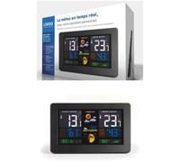 Station météo barométrique - NOIR - Radio-pilotée - Sonde extérieure sans fil - Thermomètre - Hygromètre