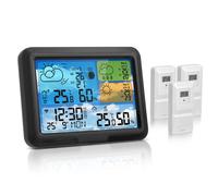 Station Météo Connectée avec 3 capteurs extérieurs, compatible Tuya et Smart Life, écran LCD couleur, alarme et réveil