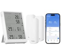 Luminea Home Control Station météo connectée avec 3 capteurs TLS-100