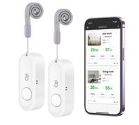 Station Météo Connectée Bluetooth[Lot de 2], Hygromètre Thermomètre Capteur Bluetooth, Capteur Sans fil, Thermomètre, Hygromètre