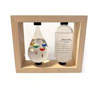 Station météo Galileo | Thermomètre en verre | Prévisions météo | Cadeau météo | Verre Galileo avec verre tempête | Thermomètre météo | 14 cm (H) x 17 cm (l) x 5 cm (P)