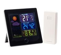 Station météo & horloge - INFACTORY - FWS-260 - Capteur extérieur - Noir - Intérieur