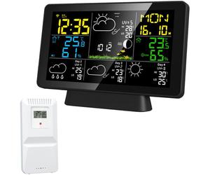 Station météo intelligente WiFi avec écran couleurCapteur extérieur inclusTempérature intérieure -9,9 à +50 °CApplication TY pour