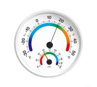 Station Météo Intérieure Analogique Pour Maison Bureau(White & White) | pour cadran haute définition, verre épais protecteur, échelle claire, grande , angle large