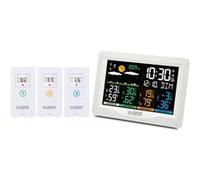 La Crosse Technology Station météo WS6204 radio-pilotée 3 capteurs thermo-hygro Blanc