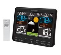 La Crosse Technology - Station météo WS6825 - Écran couleur - Capteur intérieur/extérieur - Noir