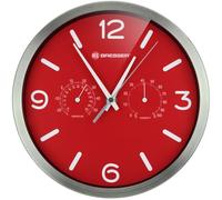 Station météo murale analogique Bresser MyTime DCF rouge