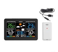 Station Météo Numérique avec Capteur à Distance 60m pour précis | Capteur distant inclus, support 3 capteurs, portée 60m, surveillez jardin garage pour cave, signal stable