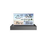 Station Météo Numérique, Réveil avec Prévisions Météo, Capteur de Température Intérieure et Extérieure, Hygromètre et Calendrier