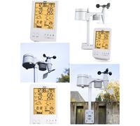 STATION METEO PRO Écran LCD HEURE/ANEMOMETRE/PLUVIOMETRE INTERIEURE EXTERIEURE