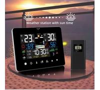 station météo, réveil avec capteur extérieur sans fil Hygromètre écran tactile.
