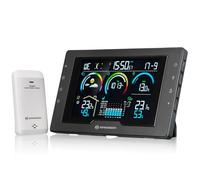 Bresser Station météo radio Cumulus 15442 – écran 5,7" sans fil, capteur ext., alertes gel Noir