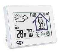 CGV Station météo sans fil MyMétéo-1BM Contrôle tactile, horloge et calendrier, capteur extérieur