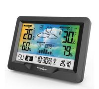 GreenBlue GB540 Station météo avec écran couleur Horloge radio DCF Température intérieure et extérieure Prévisions météo Capteur extérieur phase de lune (GB540)