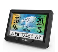 Station météo sans fil GreenBlue, couleur, avec DCF, phases de lune, baromètre, calendrier, alimentation, GB540N
