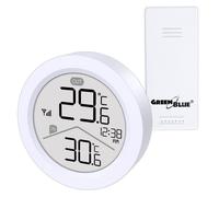 GreenBlue GB162 Station météo sans fil avec capteur extérieur IP44 | Température intérieure et extérieure | Mémoire Min/Max | Grand écran LCD | Portée 60 m