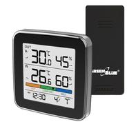 Station météo sans fil GreenBlue avec capteurs intérieur et extérieur, noir