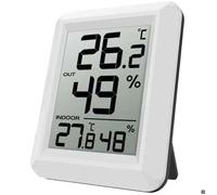 Station météo sans fil intérieur/extérieur avec capteur extérieur, petit thermomètre hygromètre numérique. Compact et pr