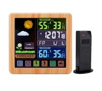 Station Météo sans Fil,Station Météo avec LCD Écran Couleur Thermomètre Hygromètre Intérieur Extérieur avec Capteur Extérieur