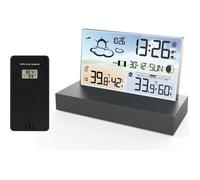 Station Météo sans Fil Uverbon, Horloge météo Station météorologique numérique avec hygromètre de capteur température d'humidité