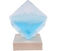 Station météo, Verre tempête, prévisionniste météo, tempête de Cube d'eau Bleu Cristal, prédicteur météo en Verre avec Base en, bleu