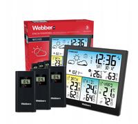 Station météo Webber WS302 avec 3 capteurs extérieurs, thermomètre et hygromètre