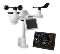 Station Météo Wi-Fi 7 en 1 - DUOKU - Écran Couleur 191,6 mm - Intérieur et Extérieur - IPX7