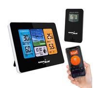 GreenBlue Station météo GB215 - WiFi, capteur extérieur, calendrier, prévisions météo, baromètre