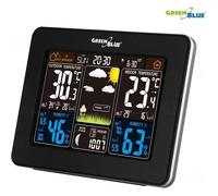 Station météorologique sans fil avec écran LCD capteur extérieur Horloge DCF Phases de lune visible noir noir STATION METEO