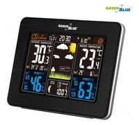 GreenBlue Station météo sans fil GB523 – Écran LCD, sonde extérieure, alarme, baromètre, DCF