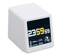 Station Météorologique WiFi, Bitcoin Stock Ticker Monitor Temps D'affichage Météo, Bilan à Horloge Numérique de Bureau Multifonctionnel Ticker