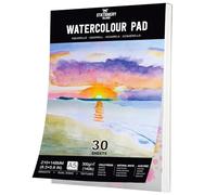 STATIONERY ISLAND A5 Papier aquarelle 300 g, 30 feuilles pour aquarelle, album de dessin professionnel, papier pour aquarelle, idéal pour peinture et dessin à l'aquarelle