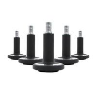 HJH Office – Patins de chaise STATO‑M 11 mm pour sols durs noir/chrome