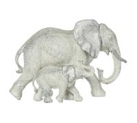 Statue 2 éléphants Kenna H.15,5cm résine - Atmosphera Créateur d'intérieur