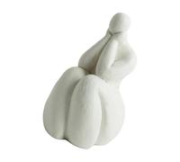 Statue abstraite populaire position assise 8,5 x 7 x 12 cm Pièce d'art en résine pour bureau Sculpture en résine