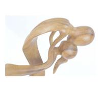 Statue abstraite - Union Infinie - Bois massif - H30cm - Marron - Objet décoratif romantique