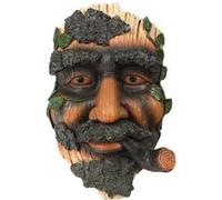 Statue Amusante Décoration de Visage d'arbre FONGWAN pour Décorations Murale de Maison - Vert Vert G
