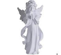 Statue ange résine blanche taille moyenne, figurine décorative cimetière pour maison jardin mariage Noël