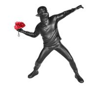 Statue Banksy, Sculpture Banksy, Sculptures d'art Abstrait Moderne, Décoration de Rue Noir, pour la Maison, Le Bureau, Le Salon, décorations artistiques de Collection
