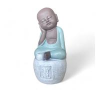 Statue Bonze Porte - Encens Intélligence - Bouddha Méditation - Figurine Porte - Bonheur - Fabrication Artisanale - Calligraphie FengShui - Idée Cadeau Toute génération - H14cm-Zen’Light