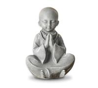 Statue Bonze - Statuette Décoration Zen et Feng Shui - Apporte Une Ambiance Apaisée et Relaxante à Votre Intérieur - Statue Porte-Bonheur Couleur Grise - Hauteur: 12cm - Zen’Light
