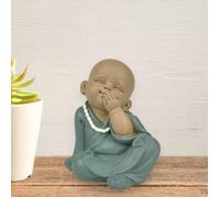 Statue Bouddha Bonze Silence emblématique - Ne Rien Dire -Ambiance Zen et Sereine - DécoZen - Idée Cadeau -H 10 5cm - Zen'Light