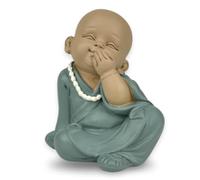 Statue Bouddha Bonze Silence emblématique - Ne Rien Dire - Bébé Bouddha Symbolique -Ambiance Paisible et Sereine - Décoration Zen - Idée Cadeau Unique -H 10,5 cm - Zen’Light