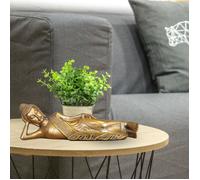 Statue Bouddha Couché - Dorée - 22 cm - Décoration Zen - Idée Cadeau Bien-Être