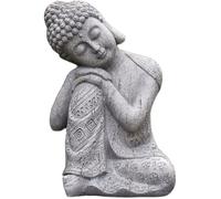 Statue bouddha extérieure en résine résistante à la corrosion, décoration porte-bonheur pour jardin, 16x17x25cm