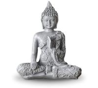 Statue Bouddha Méditation 1 - Statuette Décoration Zen et Feng Shui - Apporte Une Ambiance Apaisée et Relaxante à Votre Intérieur - Statue Porte-Bonheur Couleur Grise - Hauteur: 12cm - Zen’Light