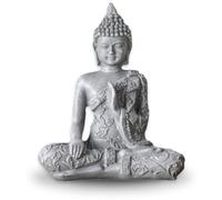Statue Bouddha Méditation 1 - Statuette Décoration Zen et Feng Shui - Apporte Une Ambiance Apaisée et Relaxante à Votre Intérieur - Statue Porte-Bonheur Couleur Grise - Hauteur: 12cm - Zen’Light