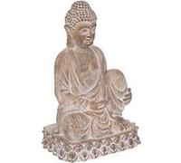 Atmosphera - Statuette Bouddha - Effet Bois H67 cm