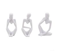Statue Bouddha Penseur Résine pour déco pour zen Salon Statue(White) | Ambiance pour zen, matériau résine lisse, pour facile à nettoyer, pour idéal salon et chambre
