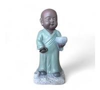 Statue Bouddha Porte - Encens Aumone - Création Authentique - Ambiance Zen et harmonieuse - Magnifique Figurine Porte-Bonheur - Idée Cadeaux Toute génération - H22cm-Zen’Light